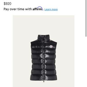 Moncler brand new puff vest with tag